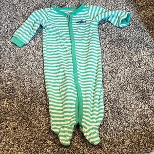 Carter's Teal Striped Kids Footie